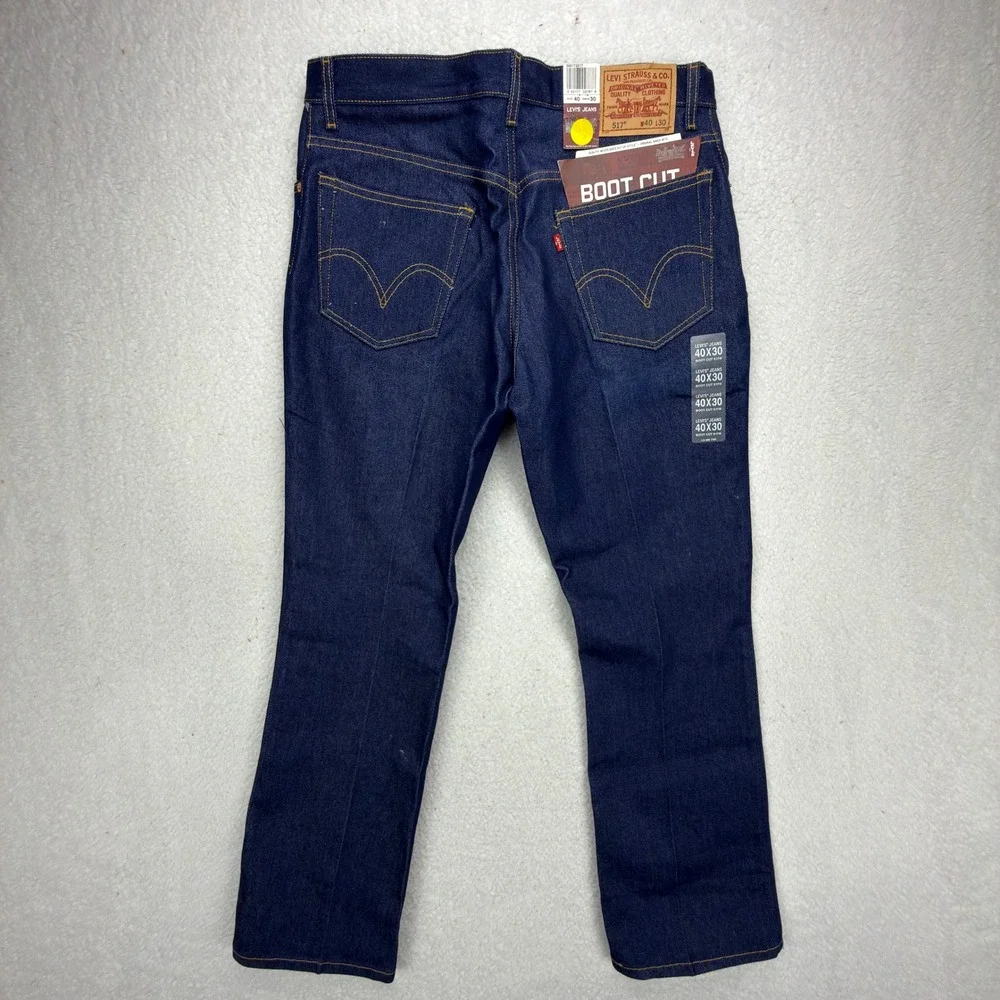 Levis 517 Bootcut Jeans Mens 40x30 Dark Wash Blue Denim NWT